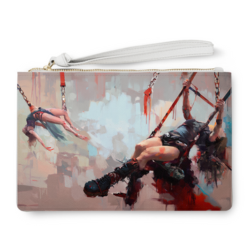 Gone with the Wind Saffiano Clutch Bag - Haze Long Fine Art and Resources Store