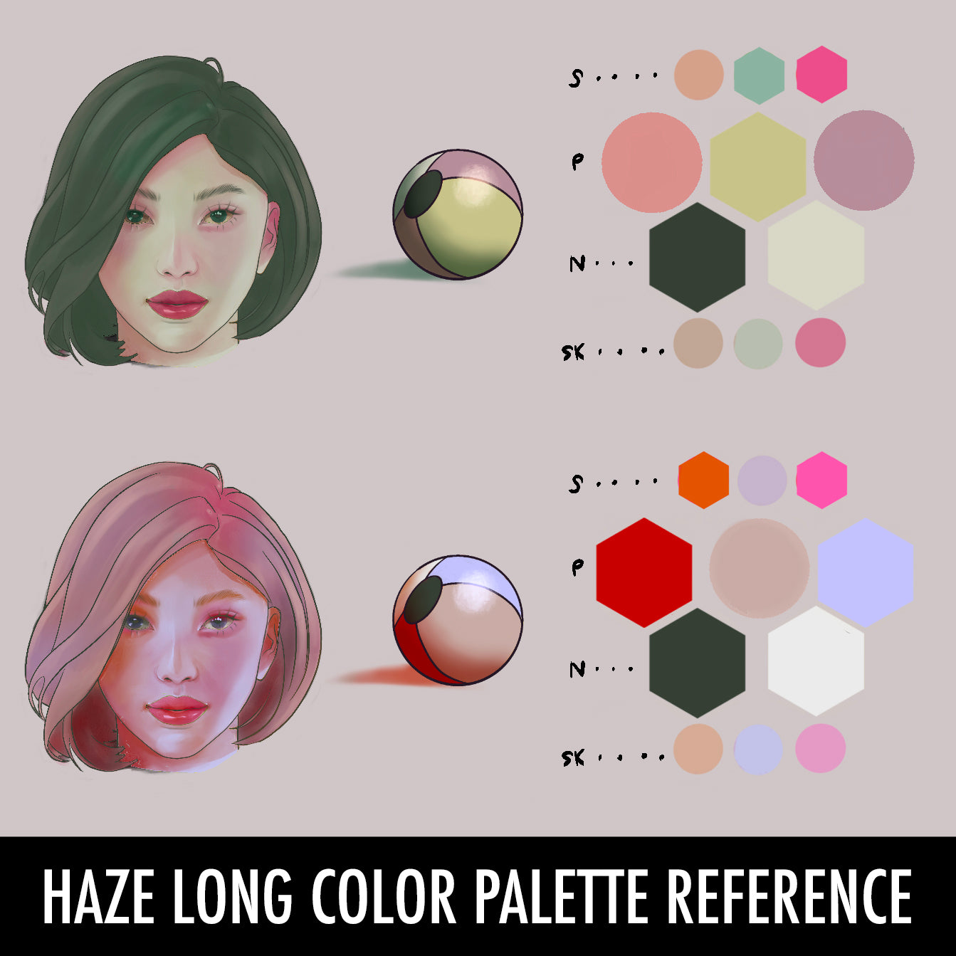 Haze Long Color Palette Reference - Haze Long Fine Art and Resources Store