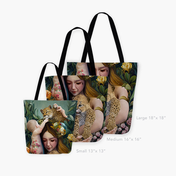 Black Tears Tote Bag - Haze Long Fine Art and Resources Store