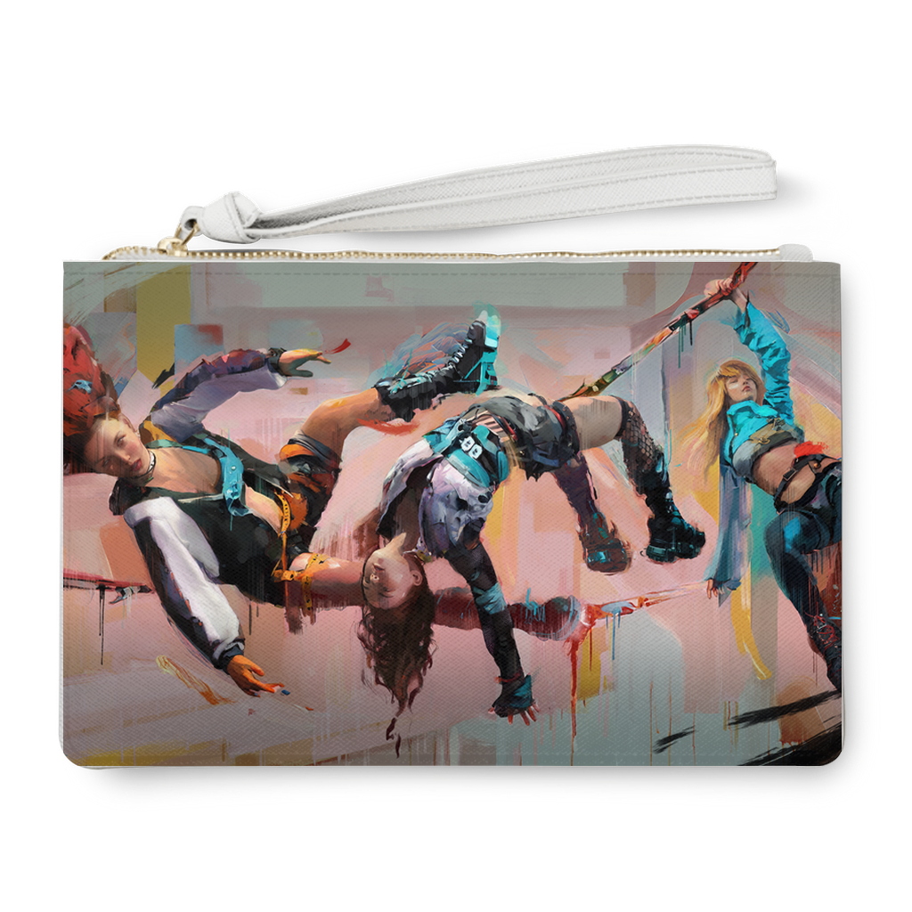 The End of the Line Saffiano Clutch Bag - Haze Long Fine Art and Resources Store