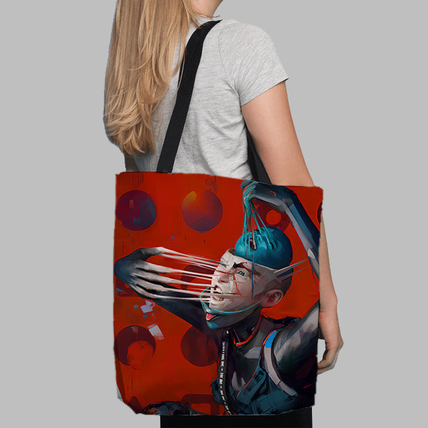 GTFO out of my head!!! Tote Bags - Haze Long Fine Art and Resources Store